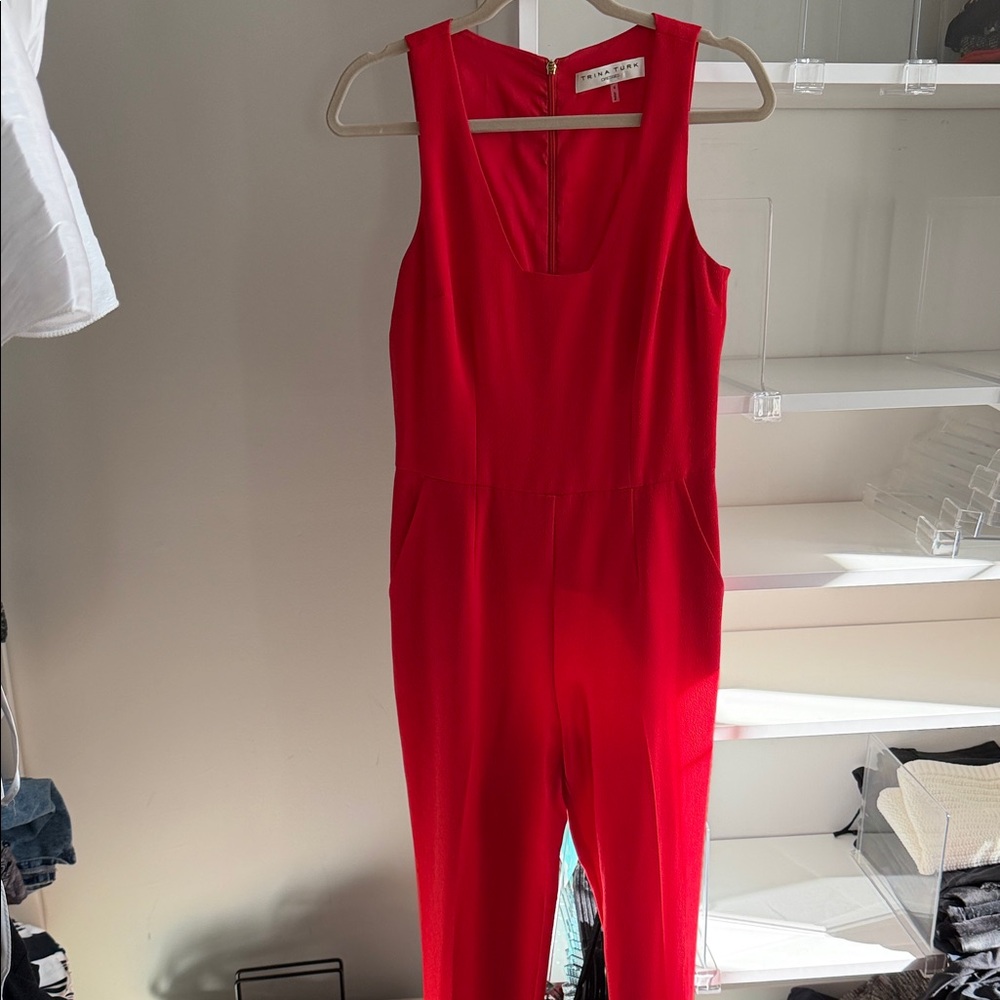 Trina Turk Elegant Red Jumpsuit